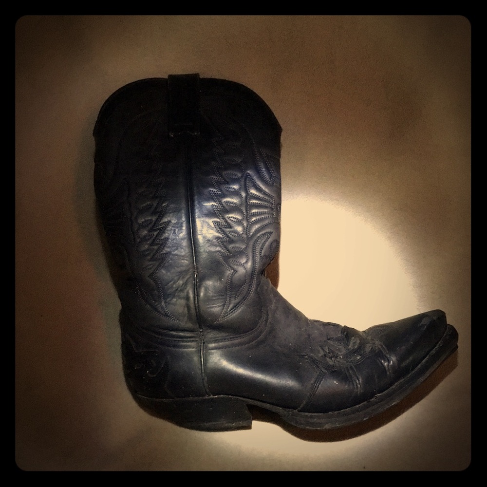 Cowboy Black Leather Boots